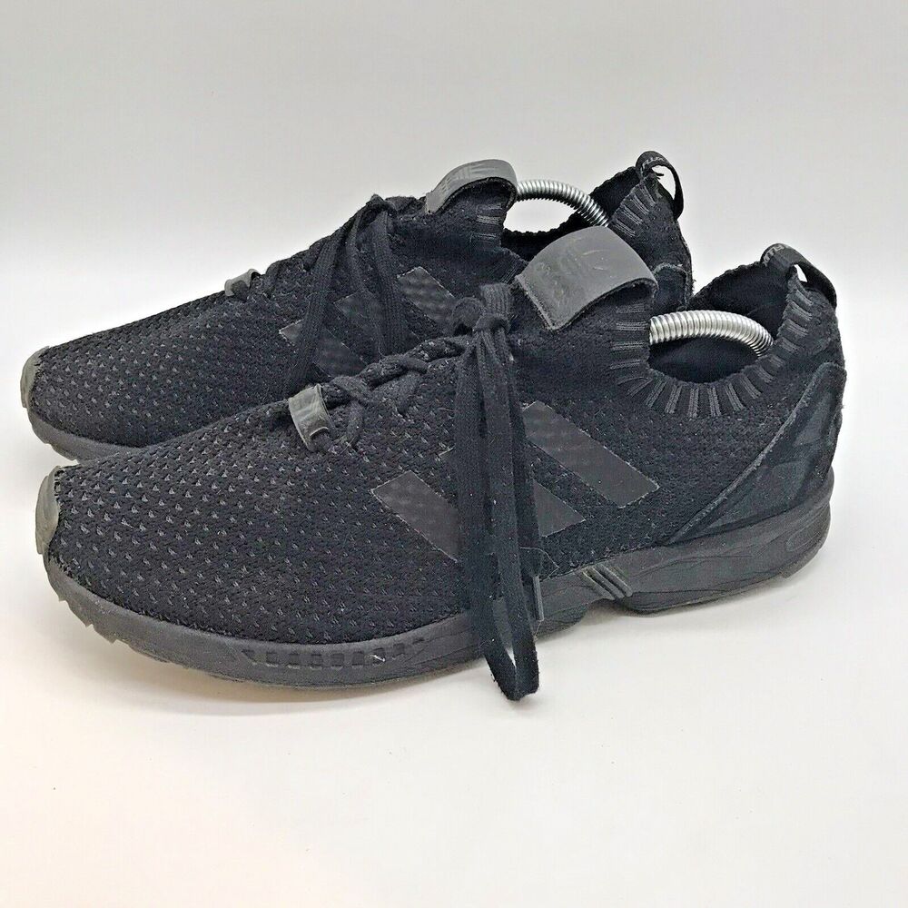 adidas Originals ZX Flux PK Triple Black Shoe Men's 12 Primeknit Torsion Sneaker